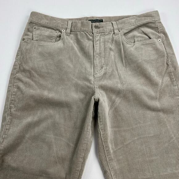 Lauren Jeans Co. High Rise Wide Wale Classic BootCut Corduroy Jeans Tan Size 14 - Picture 5 of 13